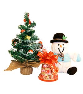 snowman and tree